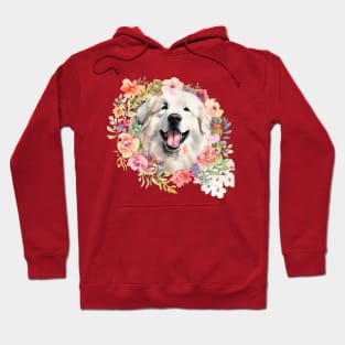 Great Pyrenees Mom with Flowers Hoodie